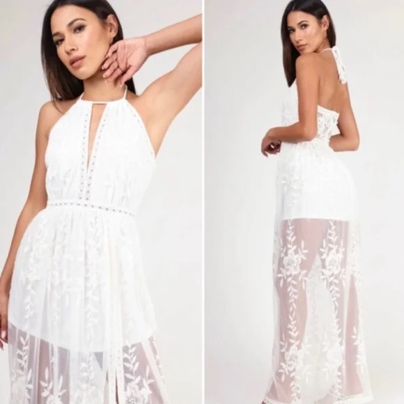 Honey Punch White Sheer Lace Maxi Dress - 💥Host Pick - Picture 2 of 4